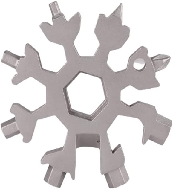 18 in 1 Snowflake Silver Multi Tool DIY Handy Stainless Steel Multi Opener Gadgets Ideal for Camping Outdoor Travel Adventure by Mr. Prime