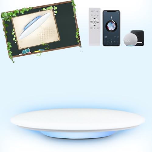 LED Deckenleuchten 40cm 36W Kompatibel mit Alexa integrierter Bluetooth Lautsprecher*2 dimmbar lichtfarbeneinstellbar Mit RGB-Hintergrundbeleuchtung Unterstützt Fernbedienung/App/Sprachsteuerung