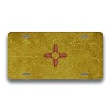 New Mexico State Flag Vintage Grunge Style License Plate Tag Vanity Novelty Metal | UV Printed Metal...