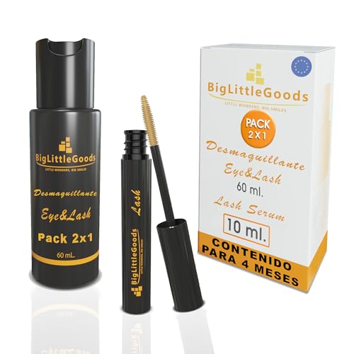 Serum Crece Pestañas 10ml - Serum de Pestañas + Desmaquillante de Ojos - Serum Pestañas Crecimiento - Serum Cejas - Eyelash Serum - Serum Crecimiento Pestañas - Mascara Pestañas - Lash Serum Pack