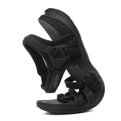 Image of UBFEN Womens Hiking Comfortable Sport Sandals Outdoor Walking | Casual Lightweight Water Sandals with Adjustable Straps Arch Support for All-day Wear, Beach, Vacation, Adventure, Camping