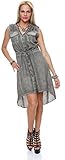 2 kleine Pattentaschen vorn Miracle of Denim M.O.D Damen SP16-DR102 Kleid, Grau (Silver Sconce 1402), 36 (Herstellergröße: S)