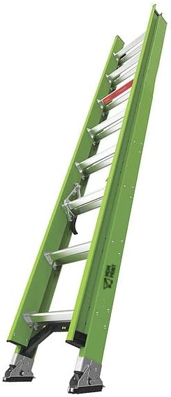 16 ft Fiberglass Extension Ladder, 300 lb Load Capacity
