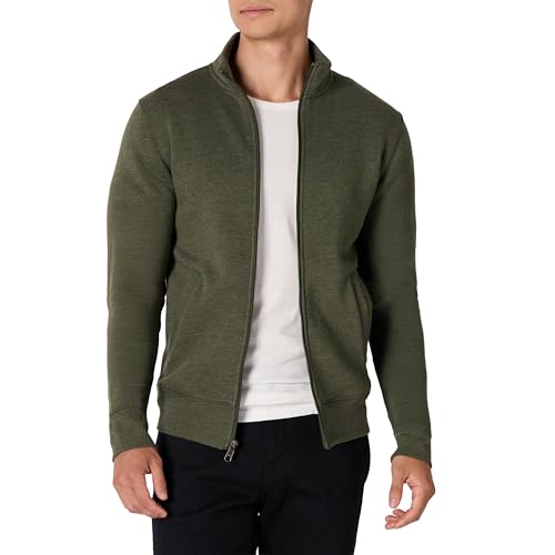 Amazon Essentials Męska bluza polarowa z pełnym zamkiem błyskawicznym, oliwkowy wrzos, M