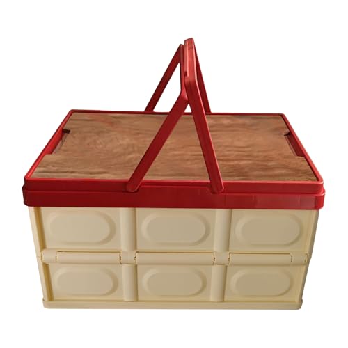 Generico Contenedor para decoración navideña | 30 l contenedor apilable – organizadora para adornos navideños – Para mudanzas, embalajes, guirnaldas, mantas, casa, apartamento, coche exterior