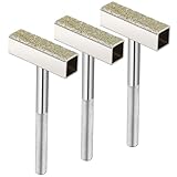 3 Pcs Grinding Wheel Dresser Grinding Wheel Dressing Tool Diamond Wheels Stone Dresser with Flat Diamond Coated Surface for Restore Bench Grinder Truing Deburring Wheels Silver