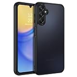 GaoBao Cover Opaca per Samsung Galaxy A15 4G/5G, Morbido TPU Traslucido Leggero Antiurto Protettiva Retro Resistente Anti-Scivolo Case, Nero