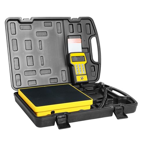 Upgraded Refrigerant Scale 220 LBS High Precision Programmable HVAC Electronic Refrigerant Charging Weight Scale Freon Scale with Portable Case for All Refrigerant Recovery Tanks