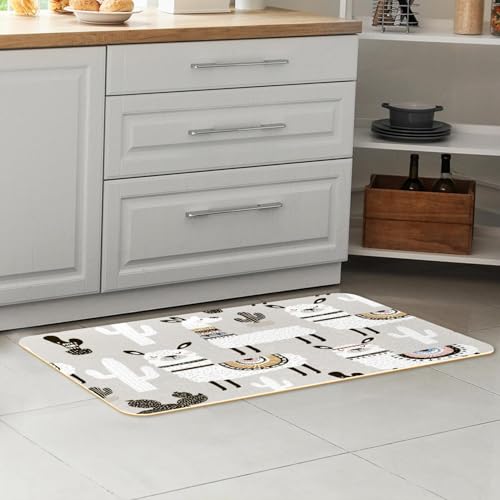 Alfombrillas de cocina VAPOKF para pasillo y cuarto de lavado con diseño alegre 7