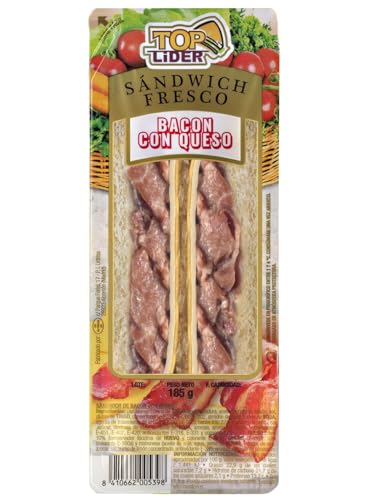 TOP LIDER - Sándwich de Bacon con Queso - Refrigerado - 185 g