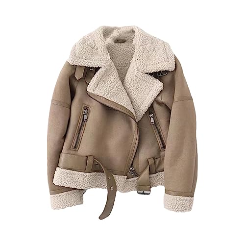 Veste de motard de qualité supérieure chic en laine d'agneau vintage bicolore