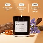 Santal Reserve Luxury Scented Candles, 9oz Soy Wax Candles for Home Scented, Sandalwood, Amber, Iris & Leather Scent, Long Burning Time, Gifts for Women, Friends, Men, Sister, Mom, Teacher - Image 2