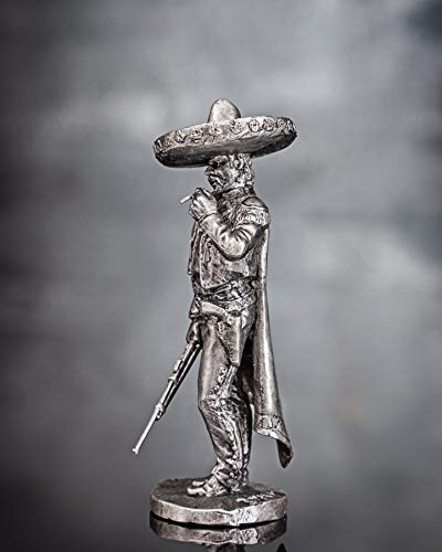 Ronin Miniatures - Mexican With Sombrero With A Rifle - Tin Metal Collection Cowboy Toy - Size 1/32 Scale - 54Mm Action Figures - Home Collectible Figurines #Us-11 #TOP1