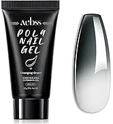 Poly Nail Gel, AUBSS 60g Temperature Changing Gray Poly Gel Color Change Grey Extension Gel Clear...