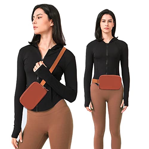 Image of Belt bag Fanny pack crossbody bags for women Everywhere belt bag (Coffee)