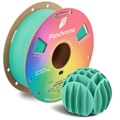Panchroma PLA Polymaker Teal 3D Printer Filament, 1.75mm, 1kg Spool, Easy to Print, High Speed Printing, Tangle Free, AM