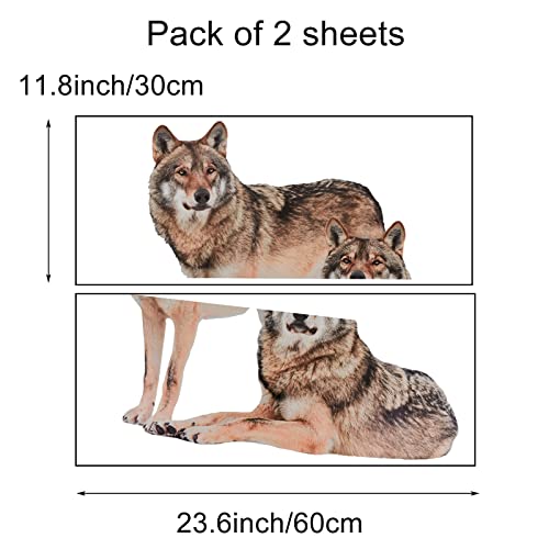 Pinenjoy Wolf Wall Decal Wild Animal Wall Sticker 27.6X22Inch Removable Self-Adhesive Vinyl Wall Art Decors For Living Room Children Bedroom Nursery Classroom Playroom #TOP1