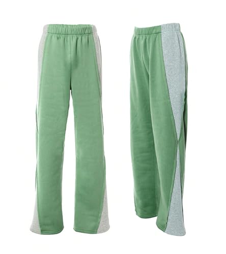 Unybwonn Womens Baggy Sweatpants Color Block High Waisted Straight Wide Leg Lounge Pants Track Elastic Y2k Jogger Trousers3