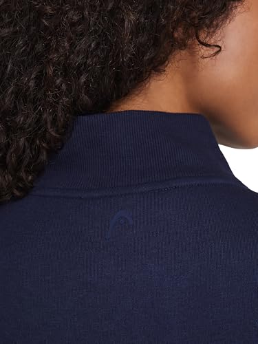 HEAD Women’s Supersoft Fleece Half-Zip, Relaxed Fit, Midweight Fleece Material, Dress Blue, X-Large