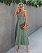 Dokuritu Womens Dresses Beach Crochet Lace Maxi Dress Wedding Guest Bridesmaid Summer Spaghetti Strap Long Green Dresses for Women 2024(SproutGreen,M)