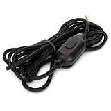 Elprico Gaming-Headset-Kabel mit Stummschalter, Gewebtes Kabel Zur Lautstärkeregelung, Sauerstofffreies Kupfer – Kompatibel mit G Pro G Pro X G433 G233, 200 Cm 6,6 Fuß Länge (Schwarz)