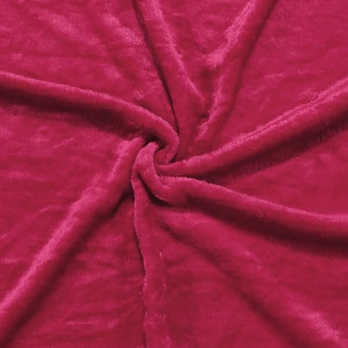 Image of Dream Living Premium Flannel Double Bed Winter Blanket | Winter bedsheet AC Blanket | Soft Lightweight Cozy Soft for Bed, Sofa, Couch, Travel & Camping| 220x230 cm - Wine-300 TC