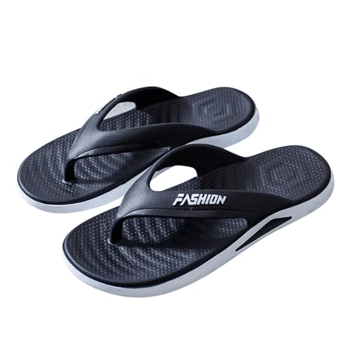 Chanclas para hombre planas ligeras antideslizantes – Sandalias de verano cómodas Slip-On para poner, Claquetas de brida entre-Dedos, Zapatillas de verano abiertas con suela flexible – Playa, piscina