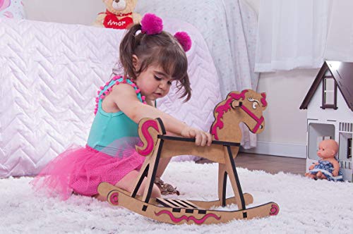 CAVALO DE BALANÇO PARA BONECA ATÉ 60 CM COMPATÍVEL COM BEBE REBORN P - DARAMA