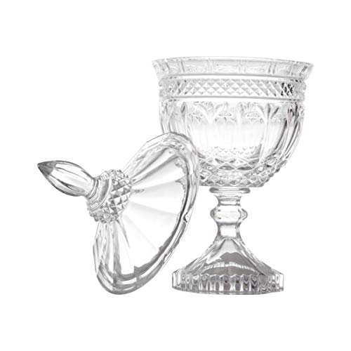 Potiche com Pé de Cristal Brandon 11,5cm x 24,5cm - Lyor