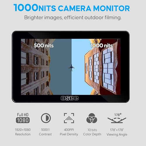 Image of osee Lilmon 5 1000 Nits High-Bright 5.5 inch Touch Screen DSLR Camera Field Monitor with 3D LUT HDR 4K HDMI in and Out Exposure Focus Assist Waveform Monitor
