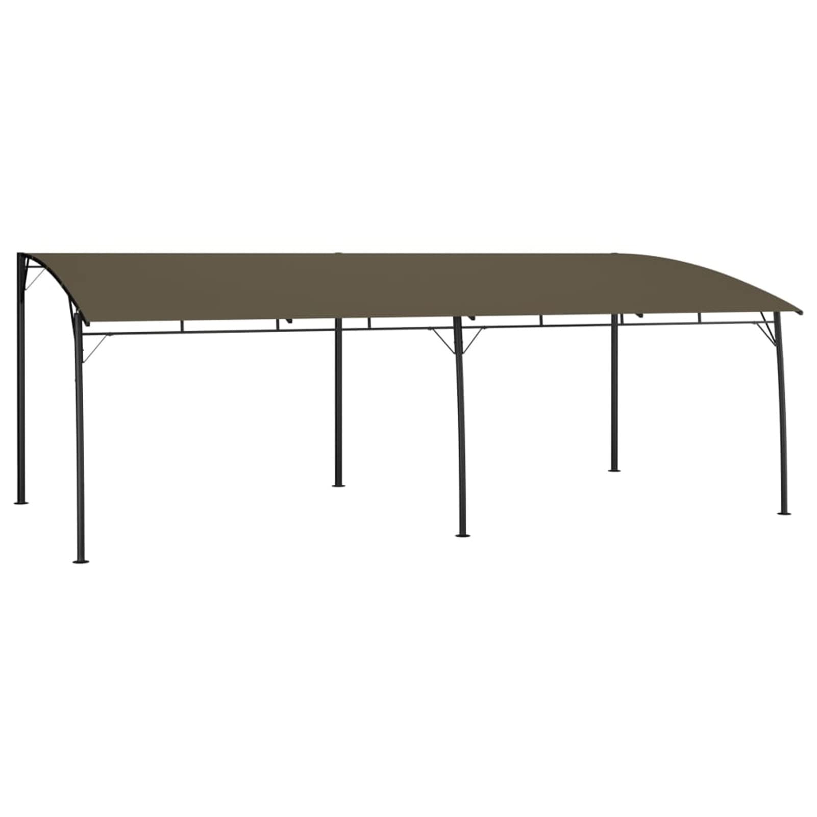 Gecheer Gazebo,Pegolato,Parasole,da Giardino,in Tessuto,Crema,Struttura in Acciaio,4x3x2,55 m,Gazebo da GiardinoStruttura in Acciaio,Gazebo da Parete,4x3x2,55m