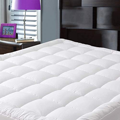 Jurlyne JURLYNE Pillowtop Queen Mattress Pad Cover, Breathable Quilted Fitted with 821 Inches