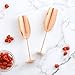 VonShef Copper Champagne Flutes Shatterproof Stainless Steel Set of 2 9oz Champagne Glasses with Gift Box