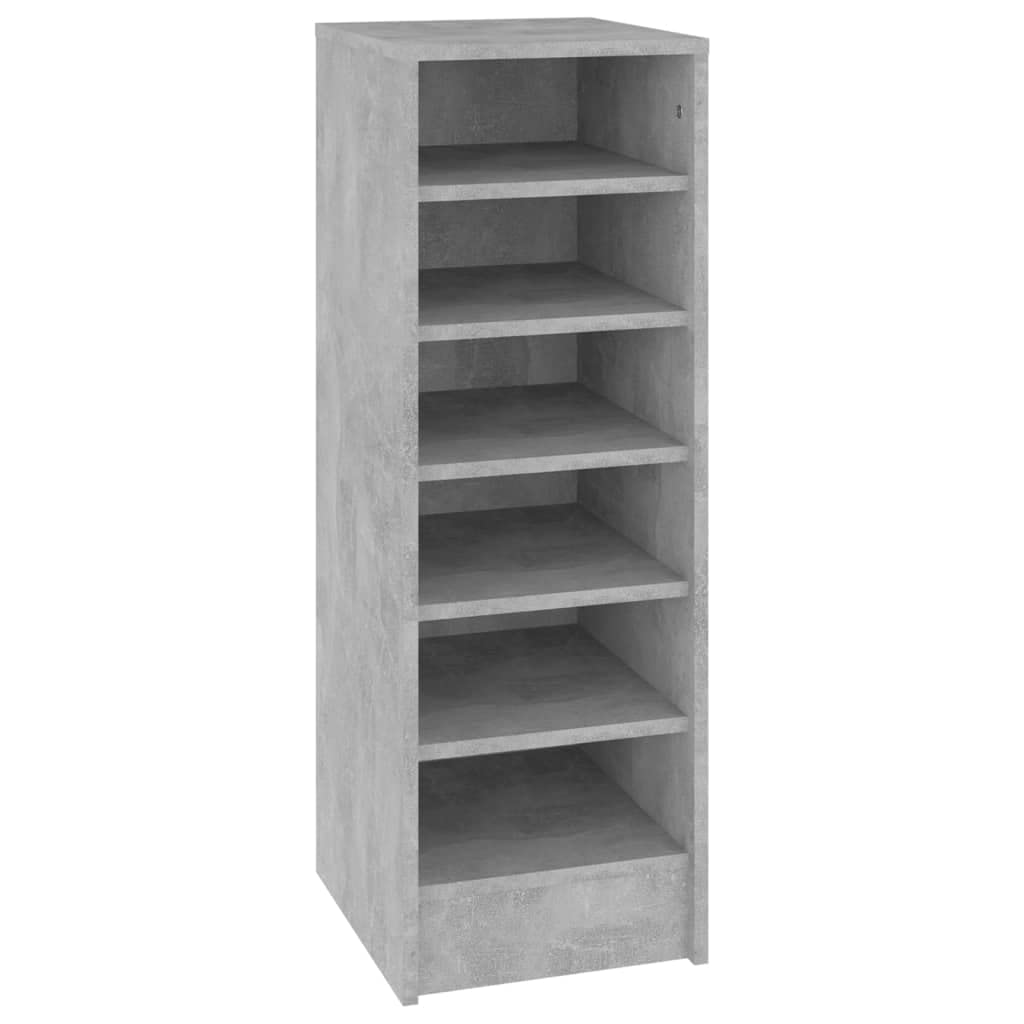 vidaXL Shoe Cabinet Bedroom Hallway Furniture Shoe Storage Organiser Wall-Mounted Hanging Shoe Rack Cabinet Shelf Chipboard Chipboard Concrete Grey
