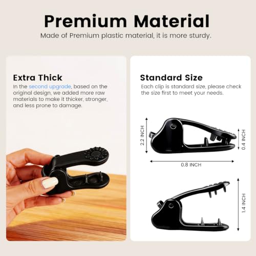 Image of Lockable Pee Pad Clips, with Adhesive Tape, for Indoor Wall Pads Secured, Extra Thick Clamps for Silicone Puppy Pad Holder Tary Secured, Tight Strong Clamp for Dogs, Cats Training