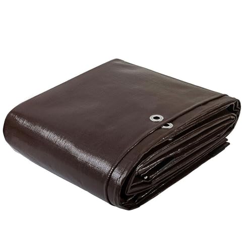 Heavy Duty Tarp 10 Mil Thick Waterproof Tear & Fade Resistant High Durability UV Treated Grommets Every 36 Inches. (Silver/Brown - Reversible) (40x60)