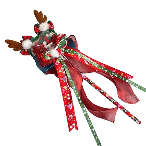 Pince à cheveux de Noël fait main style Lolita avec mini bonnet festif