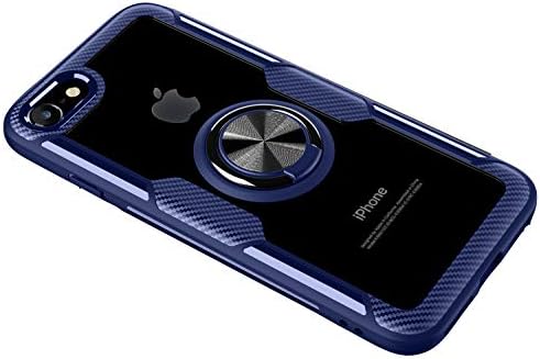 SORAKA Case for iPhone SE 2020/iPhone 8/iPhone 7 with 360 degree rotation Ring Stand Soft Slim Fit Silicone Case Shockproof Anti-fingerprint Case with Metal Plate for Magnetic Car Phone Holder