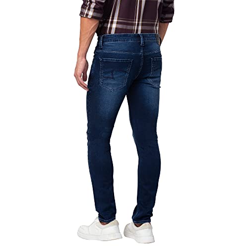 Image of Spykar Men's Super Skinny Fit Low-Rise Jeans (Ankle Length)