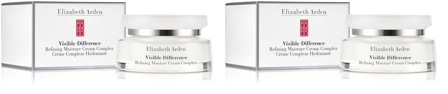 Elizabeth Arden - Visible Difference, Crema Hidratante Facial de Día, con Escualano, Suaviza, Alisa y Mejora el Tono de Piel, Reduce las Líneas de Expresión, Apta como Base de Maquillaje - 75 ml