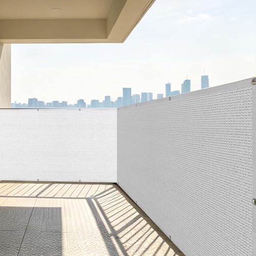 Voile d'ombrage pour terrasse 2.6x3.1m vent et eau perméable blanc résistant - 2