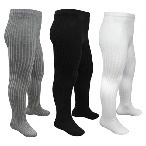 MOEMOE BABY Girls Tights Toddler Seamless Leggings Tights Soft Thick Cotton Cable Knit Tights 3 Packs for Girls Cover
