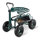 10 Best Garden Cart for Seniors: Comfort and Ease for Outdoor Tasks Garden Cart with Seat Outdoor Gardening Carts Heavy Duty...