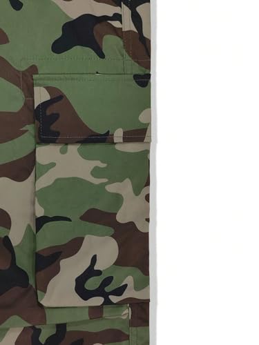 WDIRARA Men's Camo Print Drawstring Waist Streetwear Long Cargo Pants with Pockets4