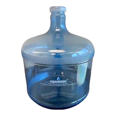 AquaNation 3 Gallon Reusable Food Grade Safe 55mm Snap On Crown Top Plastic Water Bottle Jug Gallon Container Canteen - (Made in USA) Cover
