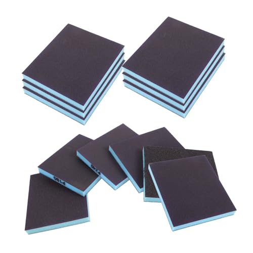 Balacoo Efficient Wood Sanding Blocks 12pc Sandpaper Pads Sponge Versatile for Grouting Crafts Metal Polishing
