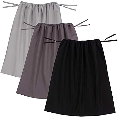 Belsden 3 Pack Large Reusable Diaper Pail Liner, 28" x 30" Waterproof Washable Cloth Diaper Wet Dry Bags with Flexible Strings for Diapers, Laundry, Kitchen Garbage Cans, Lt Grey & Dark Grey & Black Cover