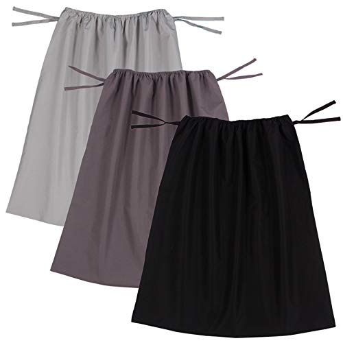 Image of Belsden 3 Pack Large Reusable Diaper Pail Liner, 28 inch x 30 inch Waterproof Washable Cloth Diaper Wet Dry Bags with Flexible Strings for Diapers, Laundry, Kitchen Garbage Cans, Lt Grey & Dark Grey & Black