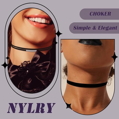5PCS Black Choker Necklace for Women Black Velvet Choker Set Emo Chokers Gothic Necklace Goth Accessories Sexy Collar Chokers for Women Gothic Jewelry Set Halloween Gifts2