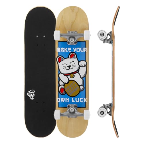 Patineta completa de 7.25 x 29.5 pulgadas Enuff - Natural - Monopatín completo de tamaño mini - Cubierta de arce de 7 capas y componentes premium: camiones Decade Pro, ruedas XX de 53 mm, rodamientos
